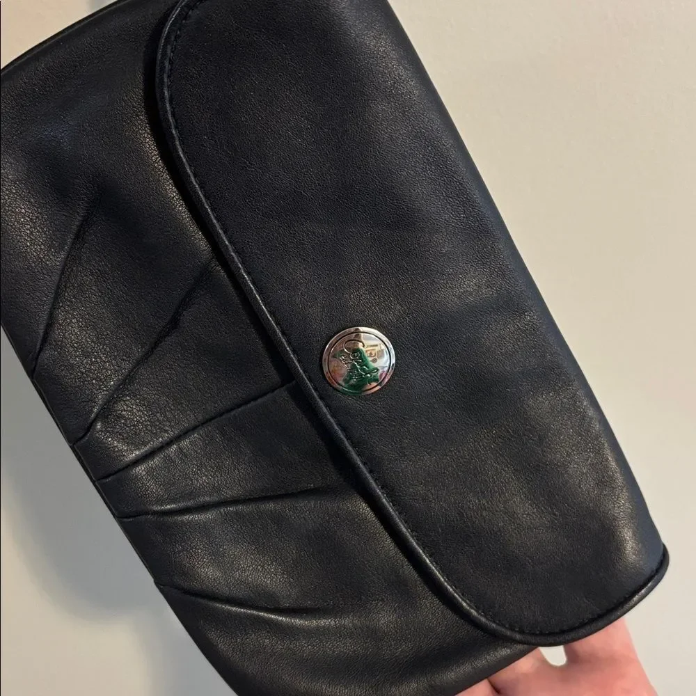 Coach Black Leather Wristlet